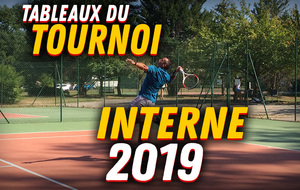 TABLEAUX DU TOURNOI INTERNE 2019 !